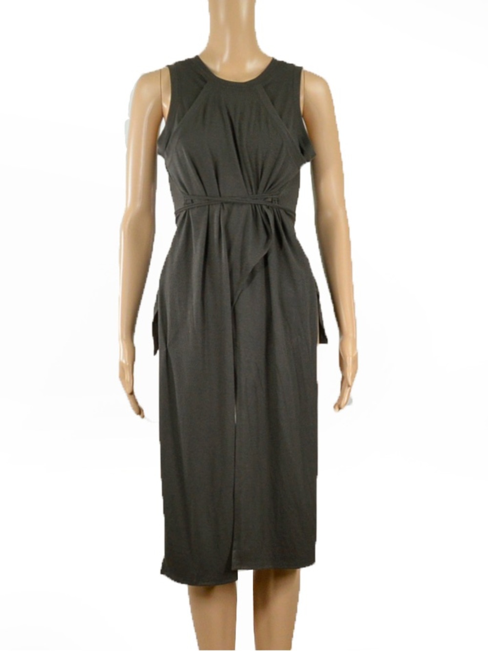 Vintage Annie Thompson Multi Wrap Dark Green Asymmetrical Top